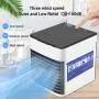 Portable Air Conditioner Desktop Air Cooler Fan,Ultra-low Mute 3 Speeds USB Mini Humidified Evaporative Cooler with Ice Tray for Home, Office，Outdoor