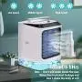 Portable Air Conditioner, Evaporative Air Conditioner Fan, Super Quiet Desk Cooler Fan, Personal Mini Air Cooler with 3 Speeds Colorful LED Light for Home Office Room Portable Air Conditioner, Evaporative Air Conditioner Fan, Super Quiet Desk Cooler Fan, Personal Mini Air Cooler with 3 Speeds Colorful LED Light for Home Office Room