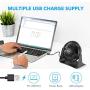 BESKAR USB Small Desk Fan - 6 Inch Portable Fans with 3 Speeds Strong Airflow, Quiet Operation and 360°Rotate, Personal Table Fan for Home,Office, Bedroom - 3.9 ft Cord