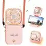 OHKYOOT Portable Personal Fan with Power Bank, Multi-function Mini Fan (Phone Holder,Power Bank,Desk Fan, Neck Fan) ,USB Rechargeable Cooling Fan, for Travel,Indoors,Outdoors (Pink) OHKYOOT Portable Personal Fan with Power Bank, Multi-function Mini Fan (Phone Holder,Power Bank,Desk Fan, Neck Fan) ,USB Rechargeable Cooling Fan, for Travel,Indoors,Outdoors (Pink)
