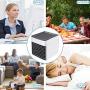 Portable Air Conditioner, Quiet USB Air Cooler with 3-Speed, Personal Air Conditioner with LED Light for Small Room/Office/Dorm/Bedroom