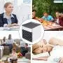 Portable Air Conditioner, Quiet USB Air Cooler with 3-Speed, Personal Air Conditioner with LED Light for Small Room/Office/Dorm/Bedroom Portable Air Conditioner, Quiet USB Air Cooler with 3-Speed, Personal Air Conditioner with LED Light for Small Room/Office/Dorm/Bedroom