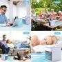 Personal Air Conditioner, Quiet USB Air Cooler with 3-Speed, Mini Air Conditioner with LED Light, Portable Air Conditioner for Small Room/Office/Dorm/Bedroom
