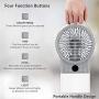 Personal Air Cooler for Office, Yolife 4 in 1 Fan, Humidifier, Purifier, Portable Air Conditioner with 7 Colors LED Night Light, Mini Quiet Air Conditioner Desk Fan with Handle for Home Room