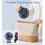 JZCreater USB Desk Fan, 3 Speeds Desktop Table Cooling Fan in Single Button , Head Rotation Strong Wind, Quiet Mini USB Personal Fan for Home Desktop Office Table，Black