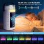 Portable Air Conditioner Fan, MAXROCK Personal Mini Evaporative Air Cooler 3 Speed Super Quiet Desk Air Cooling Fan 7 Colors LED Light Humidifier for Small Room Home Office Camping Car Outdoor