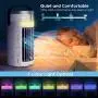 Portable Air Conditioner Fan, MAXROCK Personal Mini Evaporative Air Cooler 3 Speed Super Quiet Desk Air Cooling Fan 7 Colors LED Light Humidifier for Small Room Home Office Camping Car Outdoor Portable Air Conditioner Fan, MAXROCK Personal Mini Evaporative Air Cooler 3 Speed Super Quiet Desk Air Cooling Fan 7 Colors LED Light Humidifier for Small Room Home Office Camping Car Outdoor