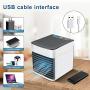 Mini Portable Air Cooling Fan Humidifier, USB Portable Air Conditioner with Led Light,for Office, Room Desk Top