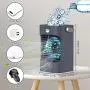 Portable Air Conditioner Mini Personal Cooler Fan 120°Auto Oscillation Rechargeable 3 Wind Speeds 7 Colors Night Light Air Cooler Mist Humidifier with Handle for Office/Room/Dorm/Outdoor