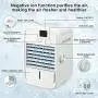 Air Conditioner Fan,NASUM Personal Air Cooler and Humidifier, 5 in 1 Mini Portable Evaporative Humidifier Air Freshener with 3 speeds& Colorful LED Light for Bedroom,Office,School,and Basement Air Conditioner Fan,NASUM Personal Air Cooler and Humidifier, 5 in 1 Mini Portable Evaporative Humidifier Air Freshener with 3 speeds& Colorful LED Light for Bedroom,Office,School,and Basement