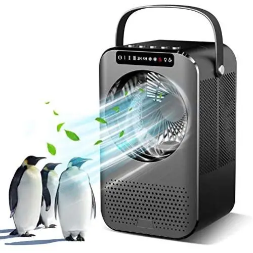 HAUEA Personal Air Cooler Portable Air Conditioning Fan, 3 in 1 Mini Evaporative Cooler with 7 Colors Night Light and 2H/4H Timer, 3 Wind Speeds Mini Air Conditioner, Perfect for Home Office Bedroom HAUEA Personal Air Cooler Portable Air Conditioning Fan, 3 in 1 Mini Evaporative Cooler with 7 Colors Night Light and 2H/4H Timer, 3 Wind Speeds Mini Air Conditioner, Perfect for Home Office Bedroom