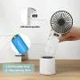 DEKOPRO Handheld Fan Portable Personal Fan Mini Hand Held Fan with USB Rechargeable Battery, Personal Desk Table Fan with Base, Chargeable Fan Oscillating Fan 5 Modes for Home Office Travel Outdoor DEKOPRO Handheld Fan Portable Personal Fan Mini Hand Held Fan with USB Rechargeable Battery, Personal Desk Table Fan with Base, Chargeable Fan Oscillating Fan 5 Modes for Home Office Travel Outdoor
