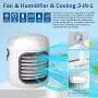 portable Air Conditioner,3-in-1 Personal Evaporative Air cooler with Ice Packs,2500 mAh Battery
