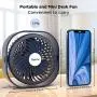 Mini USB Desk Fan Battery Operated, Duoai 2500mAh Desktop Rechargeable Small Quiet Personal Fans Portable with 360°Rotation 3 Speeds for Office Home Library Dorm Bedroom Car Outdoor Travel, Blue Mini USB Desk Fan Battery Operated, Duoai 2500mAh Desktop Rechargeable Small Quiet Personal Fans Portable with 360°Rotation 3 Speeds for Office Home Library Dorm Bedroom Car Outdoor Travel, Blue
