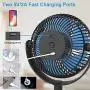 GagetElec 8” Stroller Fan Clip On for Baby Fan 10000mAh Portable Fan Rechargeable Battery Operated Fan Mini Handheld Car Seat Fan USB Small Desk Personal Fan for Stroller Accessories/Crib/Home Office GagetElec 8” Stroller Fan Clip On for Baby Fan 10000mAh Portable Fan Rechargeable Battery Operated Fan Mini Handheld Car Seat Fan USB Small Desk Personal Fan for Stroller Accessories/Crib/Home Office
