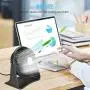 HONYIN 6 Inch Small Desk Fan with Powerful Airflow, Quiet Operation Portable Fan, 3-Speed Adjustable and 360°Rotatable Fan, Mini Personal Fan for Home Office Bedroom—3.9ft Cord HONYIN 6 Inch Small Desk Fan with Powerful Airflow, Quiet Operation Portable Fan, 3-Speed Adjustable and 360°Rotatable Fan, Mini Personal Fan for Home Office Bedroom—3.9ft Cord