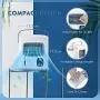 Portable Air Conditioner - 3 IN 1 Air Cooler Humidifier Portable Design W/12H Timer 500ML Capacity Desktop Fan USB Power Supply 2 Speeds Personal Mini Air Cooling Fan for Small Room Office Dorm Portable Air Conditioner - 3 IN 1 Air Cooler Humidifier Portable Design W/12H Timer 500ML Capacity Desktop Fan USB Power Supply 2 Speeds Personal Mini Air Cooling Fan for Small Room Office Dorm