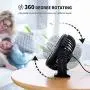 SmartDevil Small USB Desk Fan, 3 Speeds Portable Personal Desktop Table Fan with Pasteable Hook, Dual 360° Adjustment Mini Fan, Quiet Operation, for Home Office Car Outdoor Travel (Black) SmartDevil Small USB Desk Fan, 3 Speeds Portable Personal Desktop Table Fan with Pasteable Hook, Dual 360° Adjustment Mini Fan, Quiet Operation, for Home Office Car Outdoor Travel (Black)