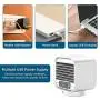 Portable Air Conditioner, Desktop Rechargeable Evaporative Air Cooler and Humidifier with 3 Speeds, Cordless Personal Mini Air Conditioner Fan for Car, Room, Office Portable Air Conditioner, Desktop Rechargeable Evaporative Air Cooler and Humidifier with 3 Speeds, Cordless Personal Mini Air Conditioner Fan for Car, Room, Office