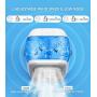Portable Air Conditioner, Anti-Leak Personal Mini Air Conditioner Fan, Rechargeable USB Evaporative Air Cooler With 3-Speed Mode LED Light,Desktop Quiet Swamp Cooler Humidifier for Room/Office/Camping