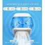 Portable Air Conditioner, Anti-Leak Personal Mini Air Conditioner Fan, Rechargeable USB Evaporative Air Cooler With 3-Speed Mode LED Light,Desktop Quiet Swamp Cooler Humidifier for Room/Office/Camping