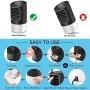 Portable Air Conditioner Fan, KUUOTE Mini Evaporative Cooler, Personal Space Air Cooler Quiet Desk Fan Humidifier Misting Fan for Small Room Bedroom Home Office (Cylinder-Black)