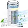 Personal Air Cooler Fan Portable Air Conditioner Fan Small Room Air Conditioner Evaporative Cooling Fan Mini Air Conditioner For Bedroom Desktop Air Conditioner for Office(with adapter)