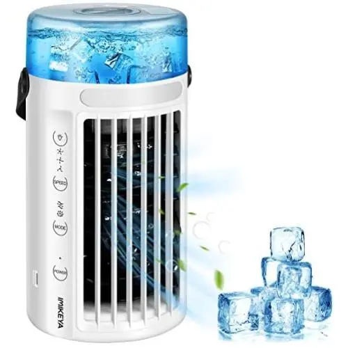 IMIKEYA Portable Air Conditioner Fan 4 in 1 Mini Evaporative Air Cooler 3 Speeds Personal Air Conditioner Quiet Desk Fan with USB Powered IMIKEYA Portable Air Conditioner Fan 4 in 1 Mini Evaporative Air Cooler 3 Speeds Personal Air Conditioner Quiet Desk Fan with USB Powered