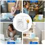 Portable Air Conditioner Fan, Personal Evaporative Air Cooler Quiet Desk Fan with Handle, Rechargeable Humidifier Misting Fan with 7 Colors Light, 3 Speeds & 3 Spray Modes for Room Office Home Travel