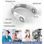 【3S Instant Cooling】Portable AC Cooler Fan with Refrigeration Chip for Neck Hands Free Neck Cooling Fan Adjustable Angles USB Rechargeable Portable Travel Fan for Sports Outdoor Working Driving