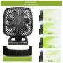 Eleventree Personal Mini Fans,Rechargeable Portable Quiet Fan with timer, Cordless Fan with 4 Speeds Battery for Home Office Bedroom Travel Hiking--Black (4000mAh)