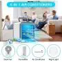 Portable Personal Air Conditioner Cooler, Office Silent Mini Evaporative Air Fan, USB Rechargeable Small Desktop Fan, 7 Colors LED Light, Home Bedroom Cooler Humidifier Portable Personal Air Conditioner Cooler, Office Silent Mini Evaporative Air Fan, USB Rechargeable Small Desktop Fan, 7 Colors LED Light, Home Bedroom Cooler Humidifier