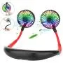Anglink Hands Free Neck Fan, USB Rechargeable Portable Fan, 3 Speeds Mini Wearable Fan, Personal Fan with Colorful LED Lights for Traveling Camping Office, Black Red Anglink Hands Free Neck Fan, USB Rechargeable Portable Fan, 3 Speeds Mini Wearable Fan, Personal Fan with Colorful LED Lights for Traveling Camping Office, Black Red