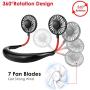 MZTDYTL Portable Fan, Hand Free Mini USB Small Personal Fan with Rechargeable Bettery Operated Neck Fan with 3 Speed Color Changing LED 360°Free Rotation for Sports,Office,Outdoor,Travel,Home MZTDYTL Portable Fan, Hand Free Mini USB Small Personal Fan with Rechargeable Bettery Operated Neck Fan with 3 Speed Color Changing LED 360°Free Rotation for Sports,Office,Outdoor,Travel,Home