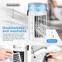 VOSAREA Portable Air Cooler 4 in 1 Mini Air Conditioner Fan Air Cooling Fan Air Misting Cooler for Room Office