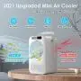 Personal Air Cooler, Portable Air Conditioner Fan, Evaporative Mini Cooler Desk Fans with 600ML Water Tank and 3 Speeds, Cooling Mist Humidifier with 8 Colors Night Light for Room/Office/Dorm/Bedroom Personal Air Cooler, Portable Air Conditioner Fan, Evaporative Mini Cooler Desk Fans with 600ML Water Tank and 3 Speeds, Cooling Mist Humidifier with 8 Colors Night Light for Room/Office/Dorm/Bedroom