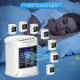 Portable Air Conditioner, Evaporative Air Cooler w/Cooling ＆ Humidifier, Mini Air Conditioner with LED Light 3 Speeds with Colourful Light for Home, Office, Room