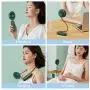 JISULIFE Mini Handheld Fan, Portable Baby Stroller Fan, Battery Powered Personal Hand Fan with Strong Wind, Night Light USB Rechargeable, Multifunctional Quiet Fan for Hand, Stroller, Desk - Green JISULIFE Mini Handheld Fan, Portable Baby Stroller Fan, Battery Powered Personal Hand Fan with Strong Wind, Night Light USB Rechargeable, Multifunctional Quiet Fan for Hand, Stroller, Desk - Green