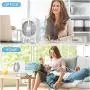 TAECCL Portable Air Conditioner Evaporative Air Cooler with Timer Humidifier Misting Fan Mini Air Conditioner Personal Cooler Desk Fan Battery Operated Rechargeable Cooling Fan for Room, Office