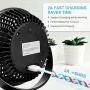 Battery Operated Clip On Fan 10000mAh with 36hours(MAX), Small Desk USB Rechargeable Sturdy Clamp Fans with 3 Speeds, Personal Portable Fan for Stroller Bedroom Office Tent Camping Golf Cart Treadmill Beach
