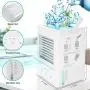 Portable Air Conditioner, Personal Air Cooler for Small Space Office Home Room, Mini Evaporative Personal Desk Fan with 700ML Water Tank Auto Oscillation