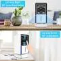 infray Portable Air Conditioner Fan, Personal Mini Evaporative Air Cooler, Oscillating Space Air Cooler Desk Fan Mist Humidifier with 3 speeds, 2/4/6H Timer for Small Home Room Office Dorm
