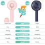 Super Mini Handheld Fan, Pocket Size Portable Battery Fan with Max 18 Hours Working Time, Strong Airflow, 3 Speeds, Natural Wind Mode, Removable Base Personal Fan For Home, Office (Pink))