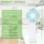 Orapink Mini Handheld Fan,USB Fan Rechargeable 2400mAh,Desktop Fan with 3 Speeds,Portable Fan for Home Travel Office Sport Outdoor School