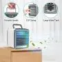 Portable Personal Air Conditioner Cooler, Office Silent Mini Evaporative Air Fan, USB Rechargeable Small Desktop Fan, 7 Colors LED Light, Home Bedroom Cooler Humidifier Portable Personal Air Conditioner Cooler, Office Silent Mini Evaporative Air Fan, USB Rechargeable Small Desktop Fan, 7 Colors LED Light, Home Bedroom Cooler Humidifier