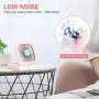 DYSERLAO Handheld Fan,3000mAh Rechargeable Battery Portable Mini Fan Foldable 3 Speeds Adjustable 4-10 Hours Operated Fan Low Noise Lanyard Girls Kids Women Men Home Office Travel Outdoor Pink DYSERLAO Handheld Fan,3000mAh Rechargeable Battery Portable Mini Fan Foldable 3 Speeds Adjustable 4-10 Hours Operated Fan Low Noise Lanyard Girls Kids Women Men Home Office Travel Outdoor Pink