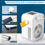 Seven-first Portable Air Conditioner, Rechargeable Quiet USB Evaporative Mini Air Conditioner Fan with 3 Speeds Mode LED Light, Air Cooler for Room/Bedroom/Office/Dorm/Camping