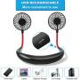 Tikduck Neck Portable Sports Fans Hand Free Mini USB Rechargeable Desk Fan Headphone Design Wearable Small Personal Table Travel Office Room Household Cooling Folding Electric Airflow (Black) Tikduck Neck Portable Sports Fans Hand Free Mini USB Rechargeable Desk Fan Headphone Design Wearable Small Personal Table Travel Office Room Household Cooling Folding Electric Airflow (Black)