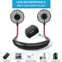 Tikduck Neck Portable Sports Fans Hand Free Mini USB Rechargeable Desk Fan Headphone Design Wearable Small Personal Table Travel Office Room Household Cooling Folding Electric Airflow (Black) Tikduck Neck Portable Sports Fans Hand Free Mini USB Rechargeable Desk Fan Headphone Design Wearable Small Personal Table Travel Office Room Household Cooling Folding Electric Airflow (Black)