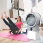 Portable Cooler Fan with Humidifier for Desk, Small Personal Air Conditioner with 500ml Water Tank, Quiet Misting Fan with 3 Cooling Speeds 7 LED Night Light For Home Bedroom Small Room Dorm Office Table